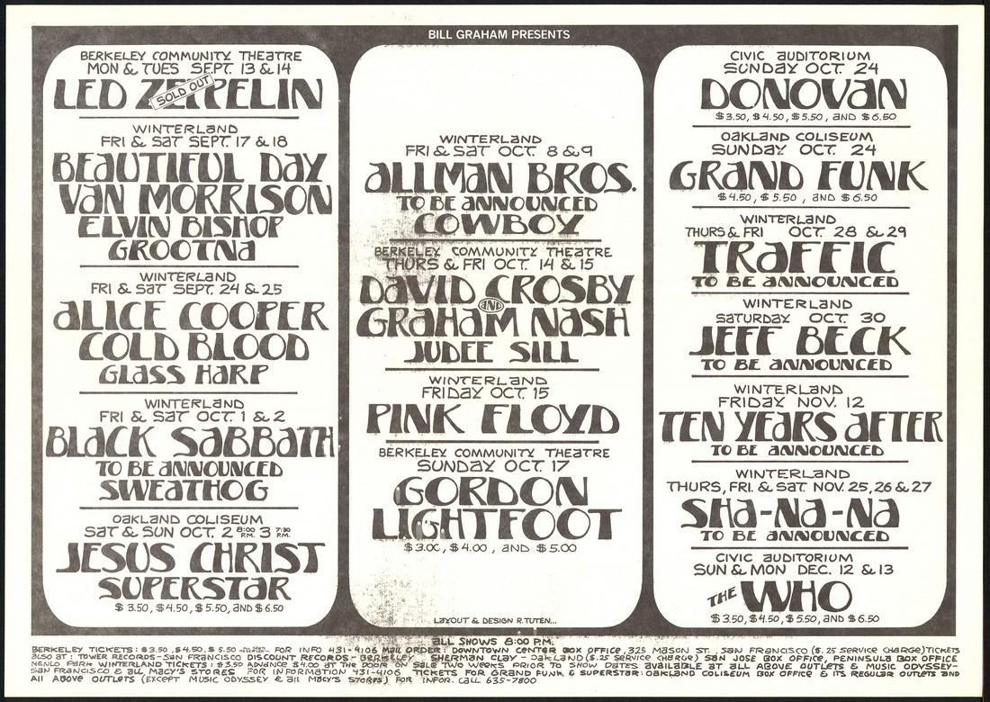 Popular Bill Graham Led Zeppelin Poster (1 of 1)