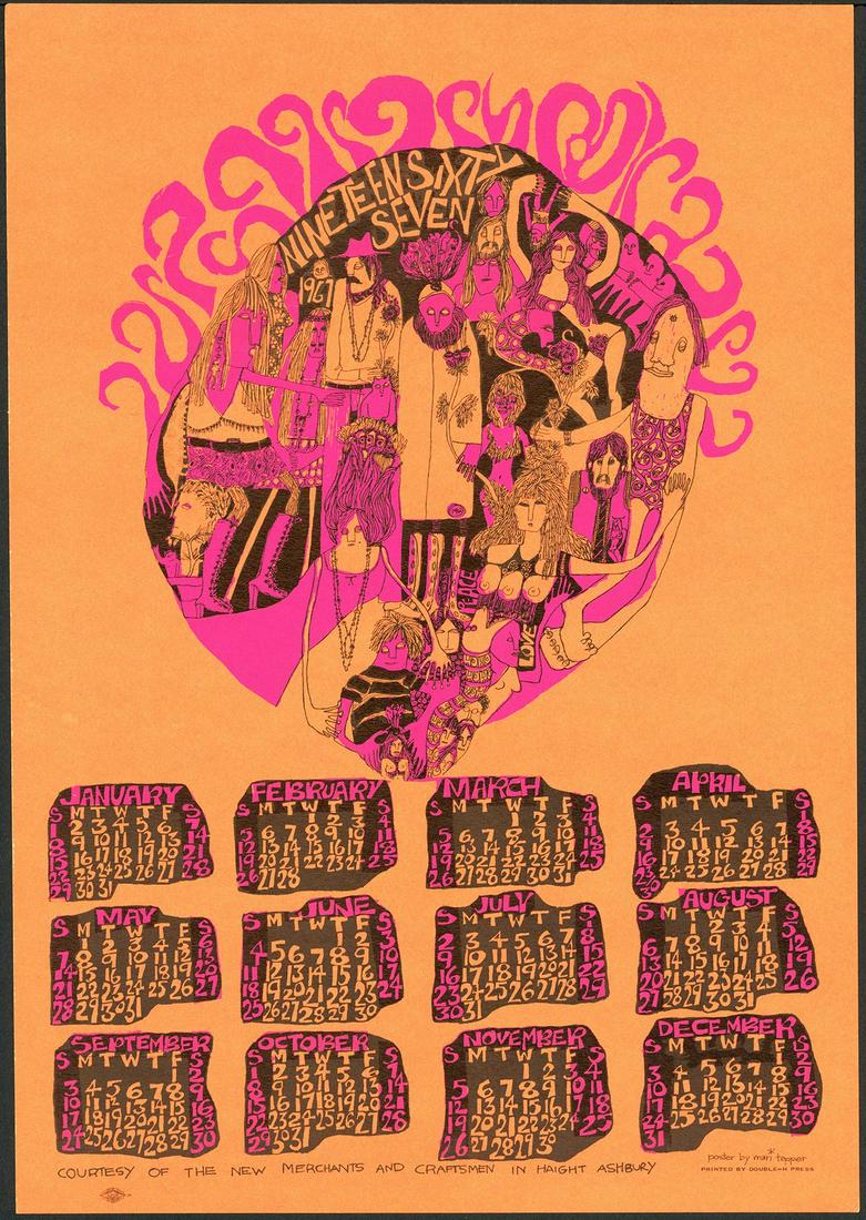 Awesome 1967 Calendar by Mari Tepper (1 of 1)