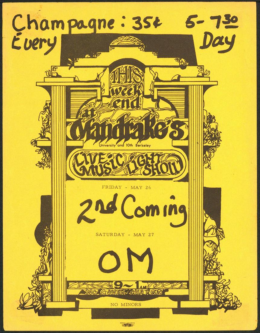 Scarce Mandrake's Berkeley Handbill (1 of 1)