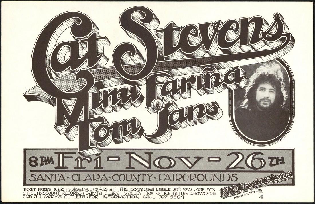 Cat Stevens Santa Clara County Fairgrounds Handbill (1 of 1)