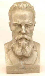 Bust Nikolai Rimsky-Korsakov: Dimensions 7 × 15.5 × 7.5 cm Century 20 Bust Nikolai Rimsky-Korsakov composer, metal Reserve: $180.00 Shipping:Domestic: Flat-rate of $40.00 to anywhere within the contiguous