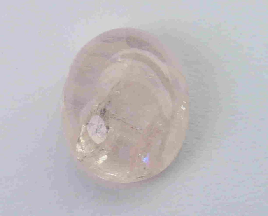2.41 Natural Morganite: No Reserve! Title: 2.41 Natural Morganite Additional Information: Gemstone : Natural Morganite Shape and cut : oval cabochan Weight : 2.41 Carats Measurements : 10x8 mm Color : Peach Transprancy : Tra