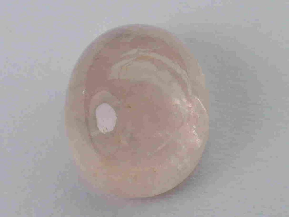 3.08 Natural Morganite: No Reserve! Title: 3.08 Natural Morganite Additional Information: Gemstone : Natural Morganite Shape and cut : Oval cabochan Weight : 3.08 Carats Measurements : 10x8 mm Color : Peach Transprancy : Tra