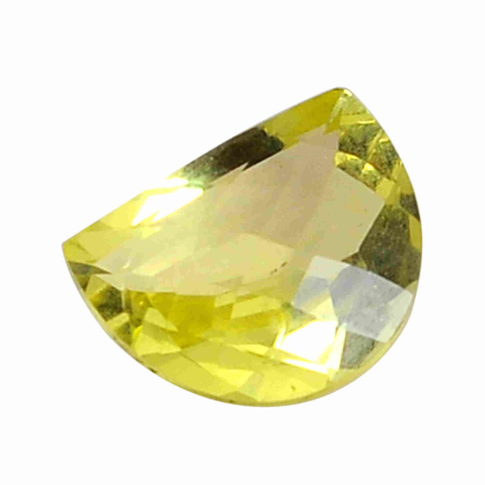 4.3 Carat Yellow Color Natural Half Moon Lemon Quartz: No Reserve! Title: 4.3 Carat Yellow Color Natural Half Moon Lemon Quartz Loose Gemstone 1 Pieces Brand: Gems Trading Center Gemstones: Lemon Quartz Carat Weights: 4.3 Size/Dimensions: 6H x 12L x 9.5W 