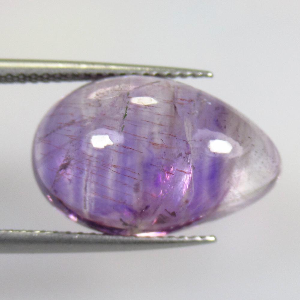 10.95 Ctw Natural Rutile Amethyst Quartz Pear Cab (1 of 2)