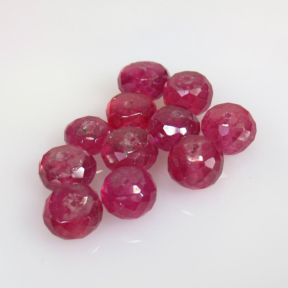 22.19 Ctw Natural 11 Mozambique Red Ruby Round Beads (1 of 2)