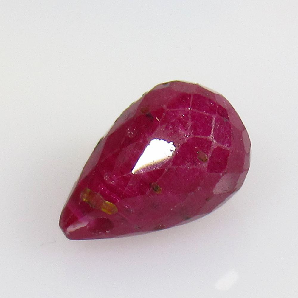 5.30 Ctw Natural Mozambique Red Ruby Pear Drop Beads (1 of 2)