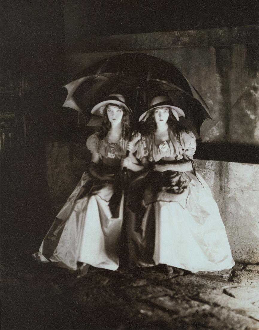 JAMES ABBE, SR. - Lillian and Dorothy Gish, 1921: Artist: James Abbe, Sr. Title: Lillian and Dorothy Gish, 1921 Medium: Photo Litho, 2008, Italy Dimensions: 7.3x9.3" Description: Heat Wax Mounted on 11x14" Conservation Board Artist Bio: James Edward