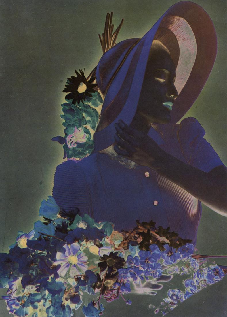 EDWARD STEICHEN - Experiment in Negative Color, 1940: Artist: Edward Steichen Title: Experiment in Negative Color, 1940 Medium: Photo Litho, 1983, USA Dimensions: 7x9.75" Description: Heat Wax Mounted on 11x14" Conservation Board Artist Bio: Edward Steic