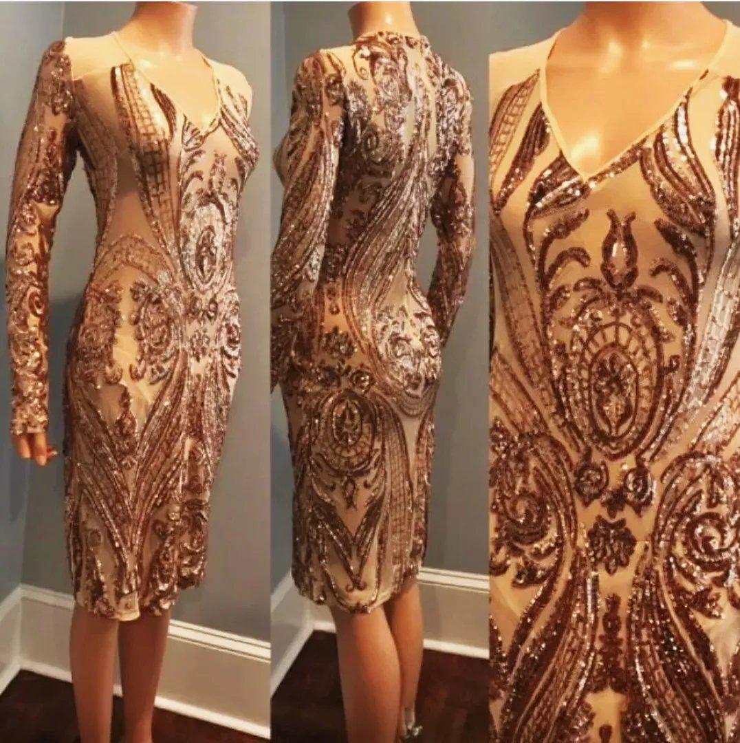 Vtg Mesh sheer Body Con Sequin Gatsby Dress (1 of 6)