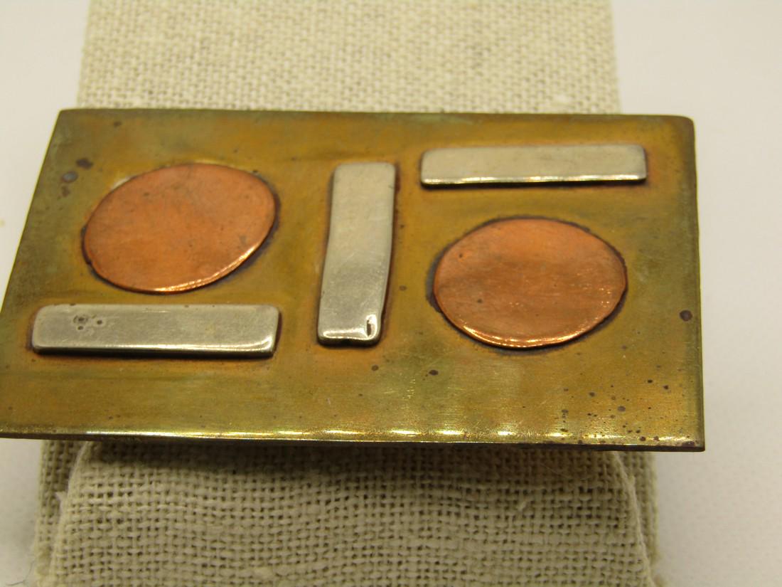 Modernist Copper, Brass, Silver Buckle, 2.75mm By (1 of 6)