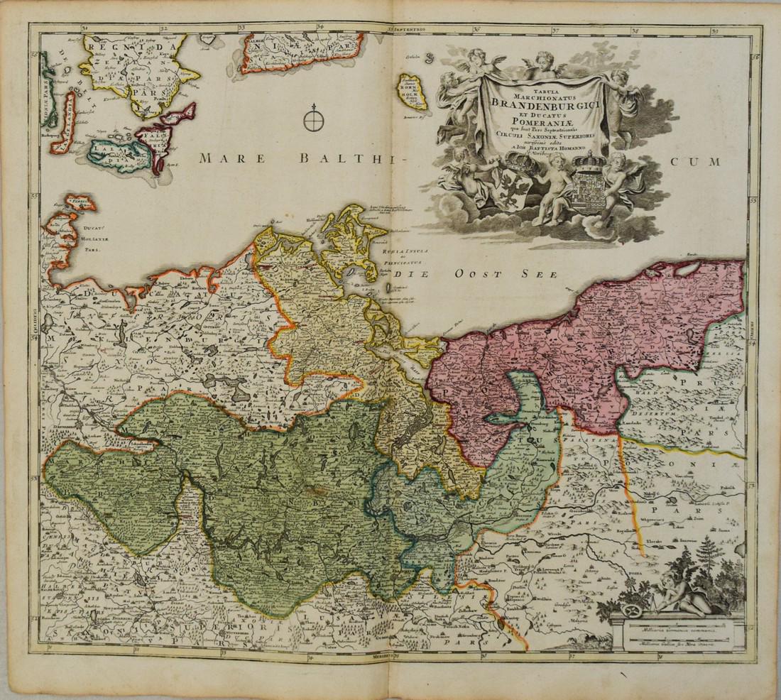 1716 Homann Map of the German and Polish Baltic Area -- (1 of 1)