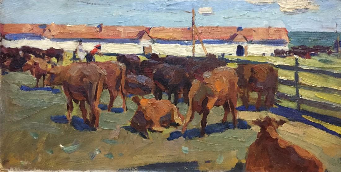 Oil painting Farm Volsky Petr Dmitrievich (1 of 11)