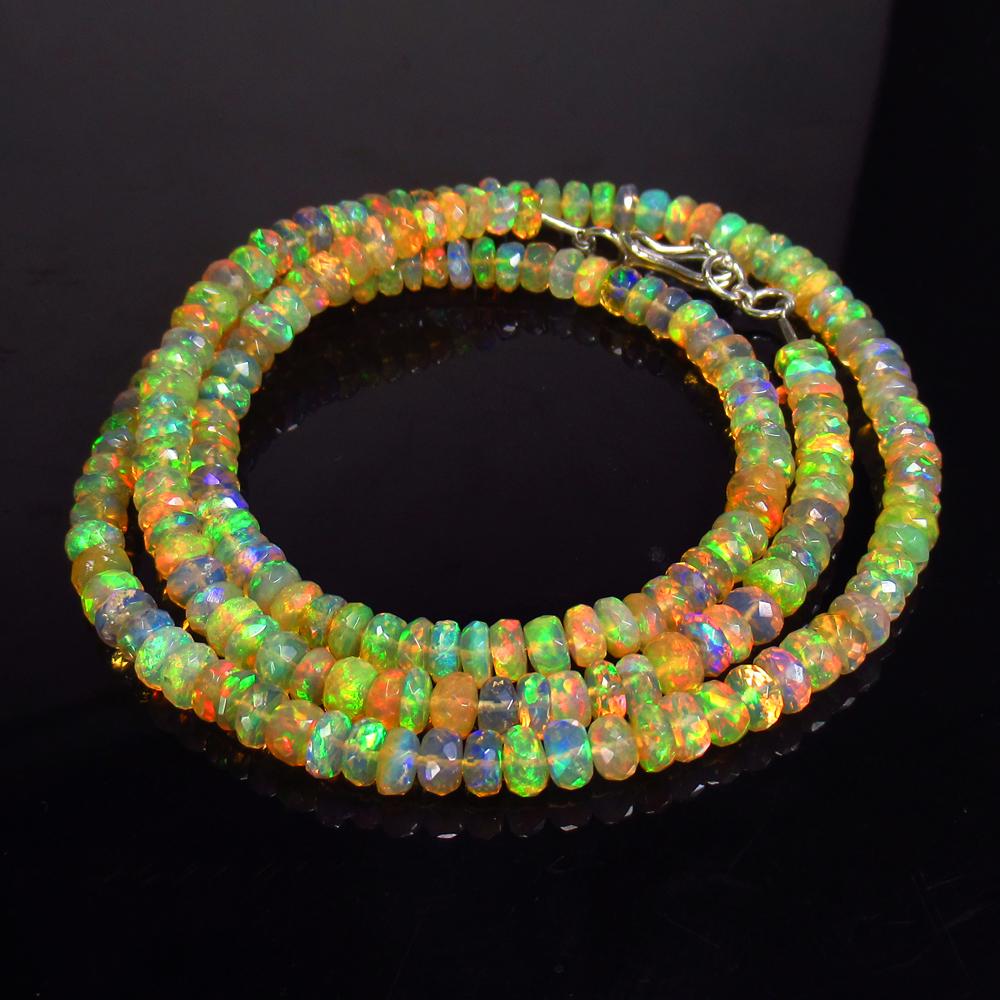 48.24 Ct 925 Silver 163 Multi-Color Fire Opal Beads (1 of 2)