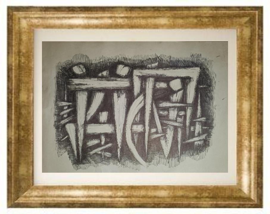 Rare Ink On Paper Drawing By Artist Sadequain (1 of 12)