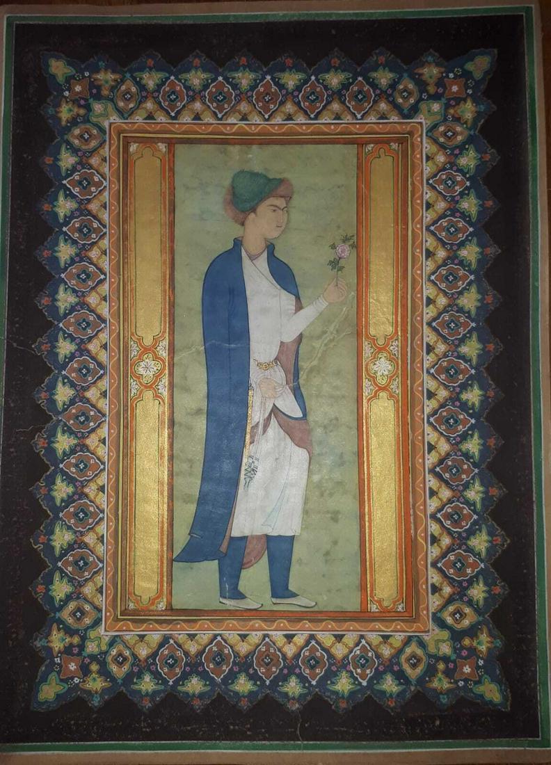 Antique islamic persian safavid handmade miniature (1 of 12)
