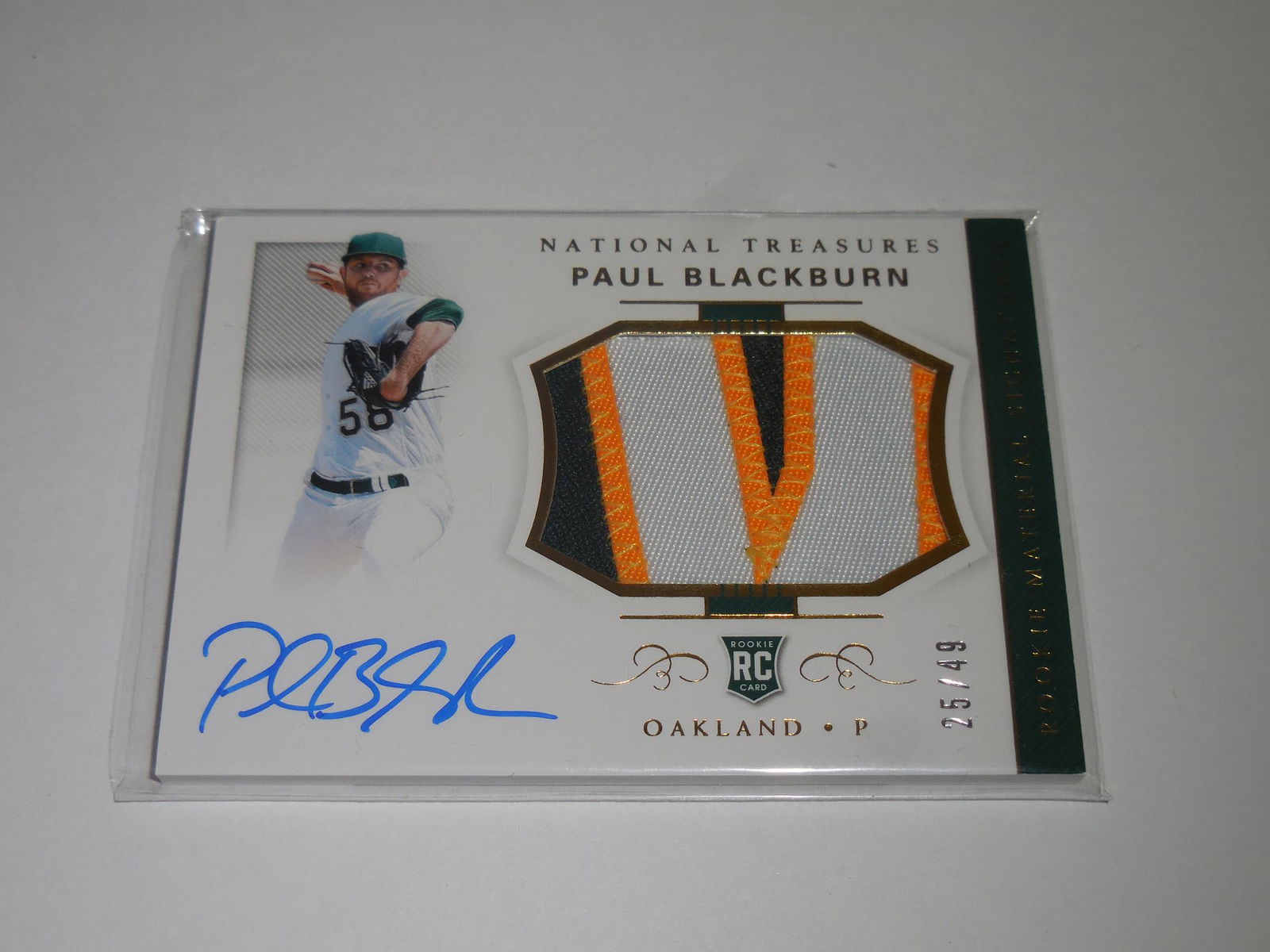 2018 PANINI NATL TREASURES PAUL BLACKBURN ROOKIE PATCH (1 of 2)