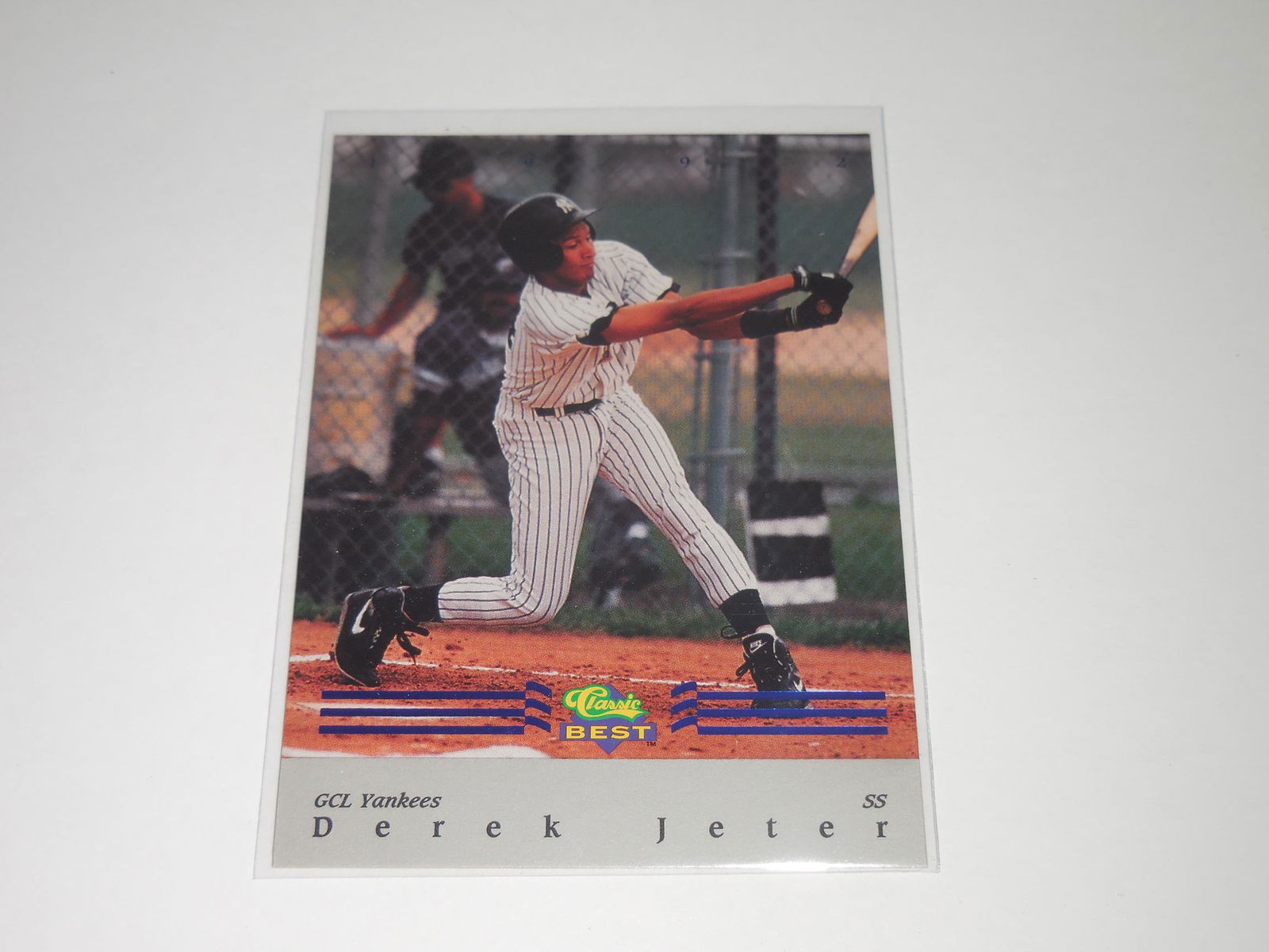 1992 CLASSIC BEST DEREK JETER BLUE FOIL ROOKIE CARD (1 of 2)