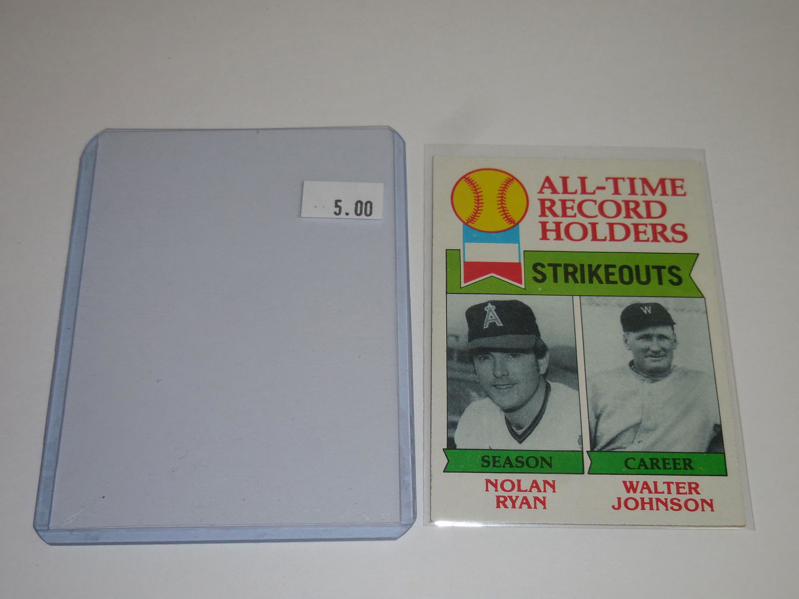 1979 TOPPS NOLAN RYAN WALTER JOHNSON ALL TIME LEADERS (1 of 2)