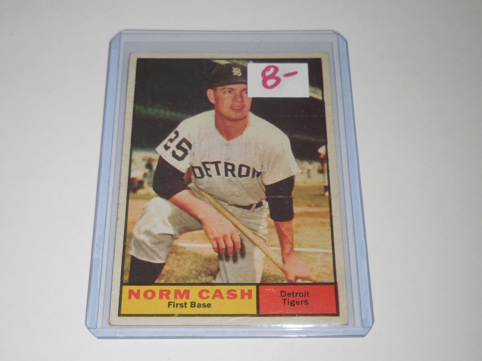 1961 TOPPS #95 NORM CASH DETROIT TIGERS: Title: 1961 TOPPS #95 NORM CASH DETROIT TIGERS Date/Period: VINTAGE Additional Information: THIS IS A VERY NICE CARD FOR ANY COLLECTOR! THIS ITEM COMES WITH A SLEEVE AND TOP LOADER FOR PROTECTION (SOM