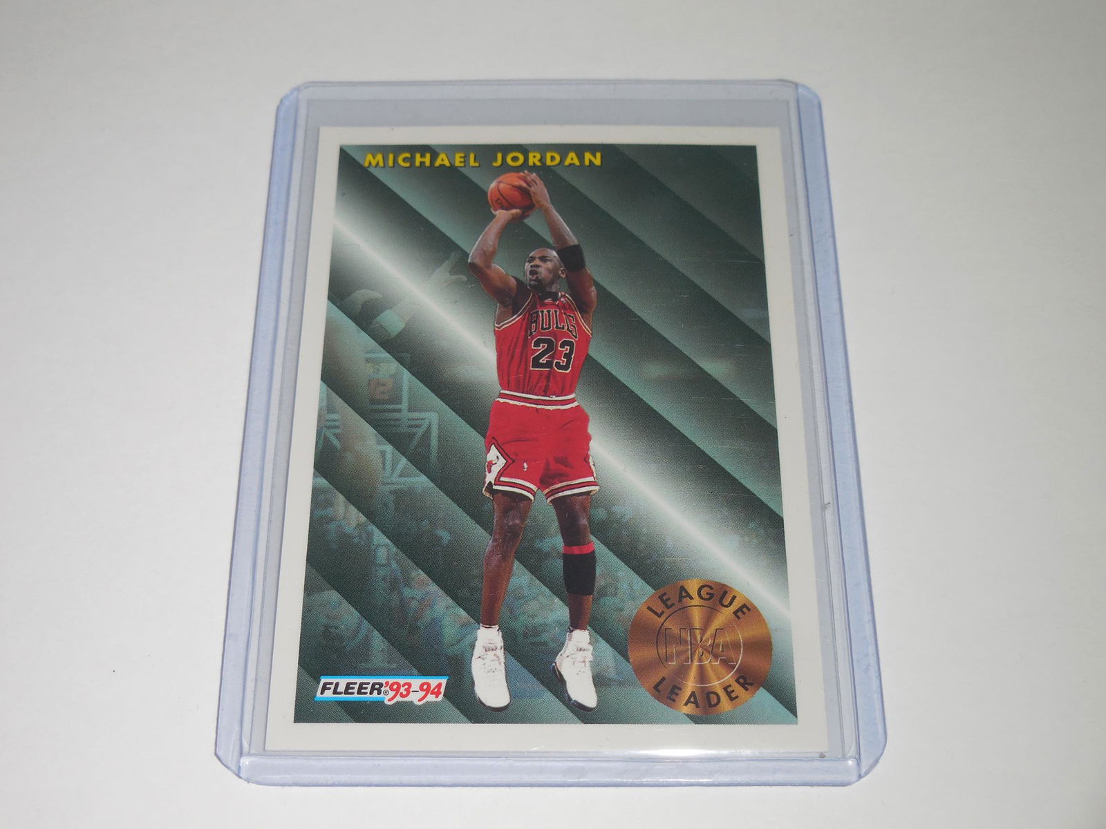 1993-94 FLEER #223 MICHAEL JORDAN LEAGUE LEADERS (1 of 2)