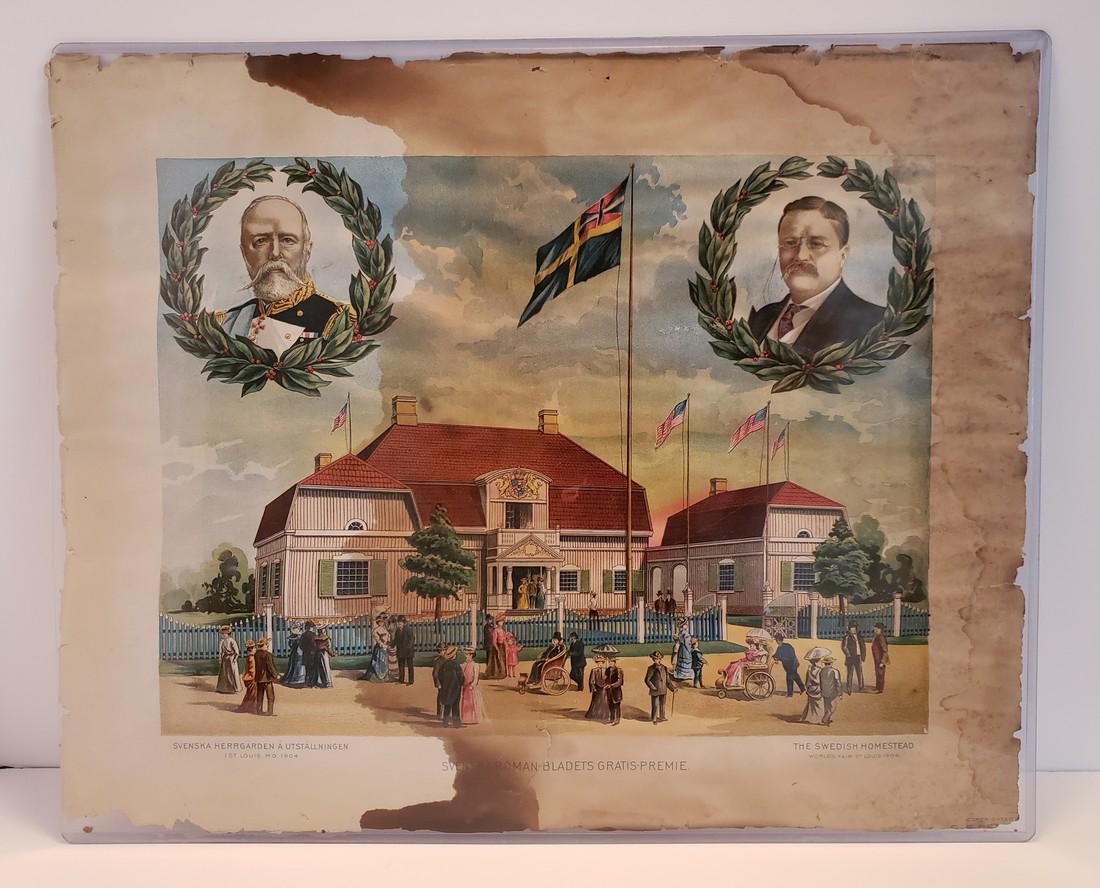 Teddy Roosevelt 1904 World's Fair Lithograph Poster (1 of 13)