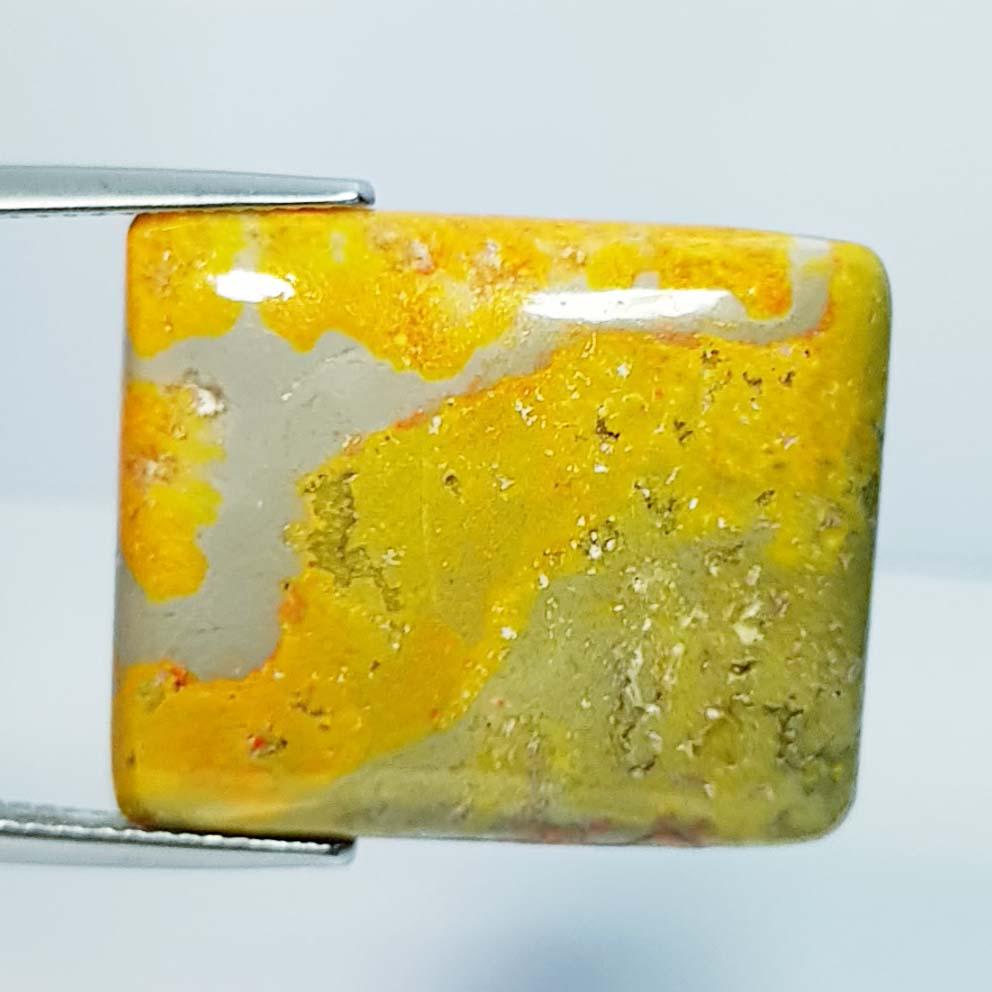 20.40 ct Natural Bumble Bee Jasper: No Reserve! Title: 20.40 ct Natural Bumble Bee Jasper Color/Clarity: Opaque Carat Weight: 20.4 Size/Dimensions: 23.60 x 17.45 x 5.50 Additional Information: Rectangular - Brazil Shipping: Domestic: F