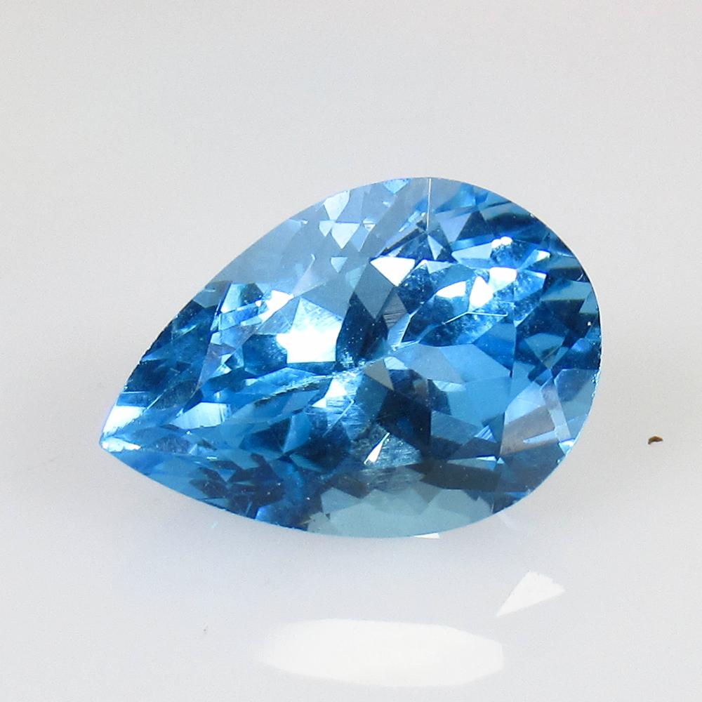IGI Certified 8.80 Ct Natural Blue Topaz Pear Cut (1 of 2)
