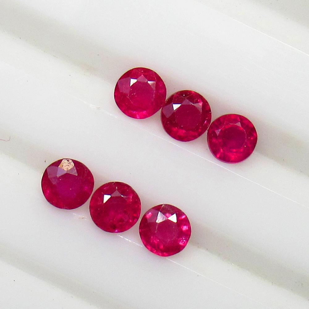 1.78 Ct Natural 6 Mozambique Red Ruby Jewellery Set (1 of 3)