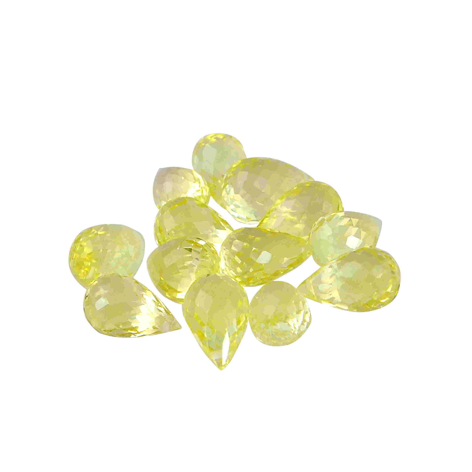 16.35 Ct Yellow Lemon Quartz Loose Gemstone 10 Pieces: No Reserve! Title: 16.35 Ct Yellow Lemon Quartz Loose Gemstone 10 Pieces Additional Information: Specification of Gemstone Name : Lemon Quartz Color : Yellow Total Weight : 16.35 Shape : Drops Cut : C