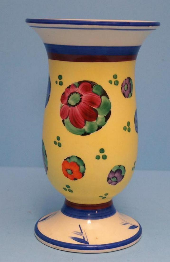 Antique Hand Painted Art Pottery Czech Flower Vase (1 of 5)