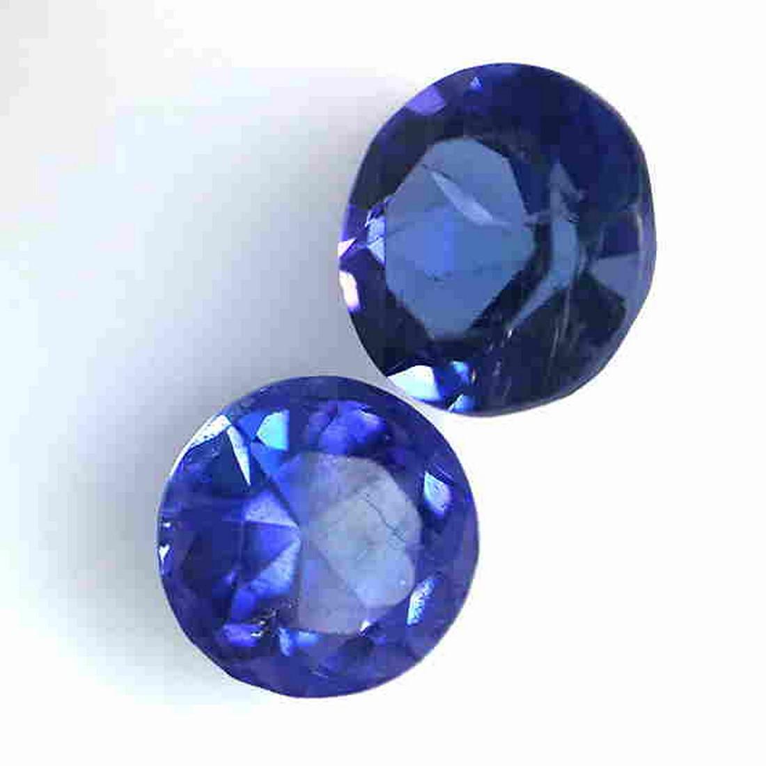2.00 Cts Pair Of Best Round tananite 2 pcs: Title: 2.00 Cts Pair Of Best Round tananite 2 pcs Color/Clarity: Blue/VS Gemstone Type: Tanzanite Carat Weights: 2.00 Cts Size/Dimensions: 6.06 x 6.02 x 4.26 mm Reserve: $50.00 Shipping: Domestic: Fl