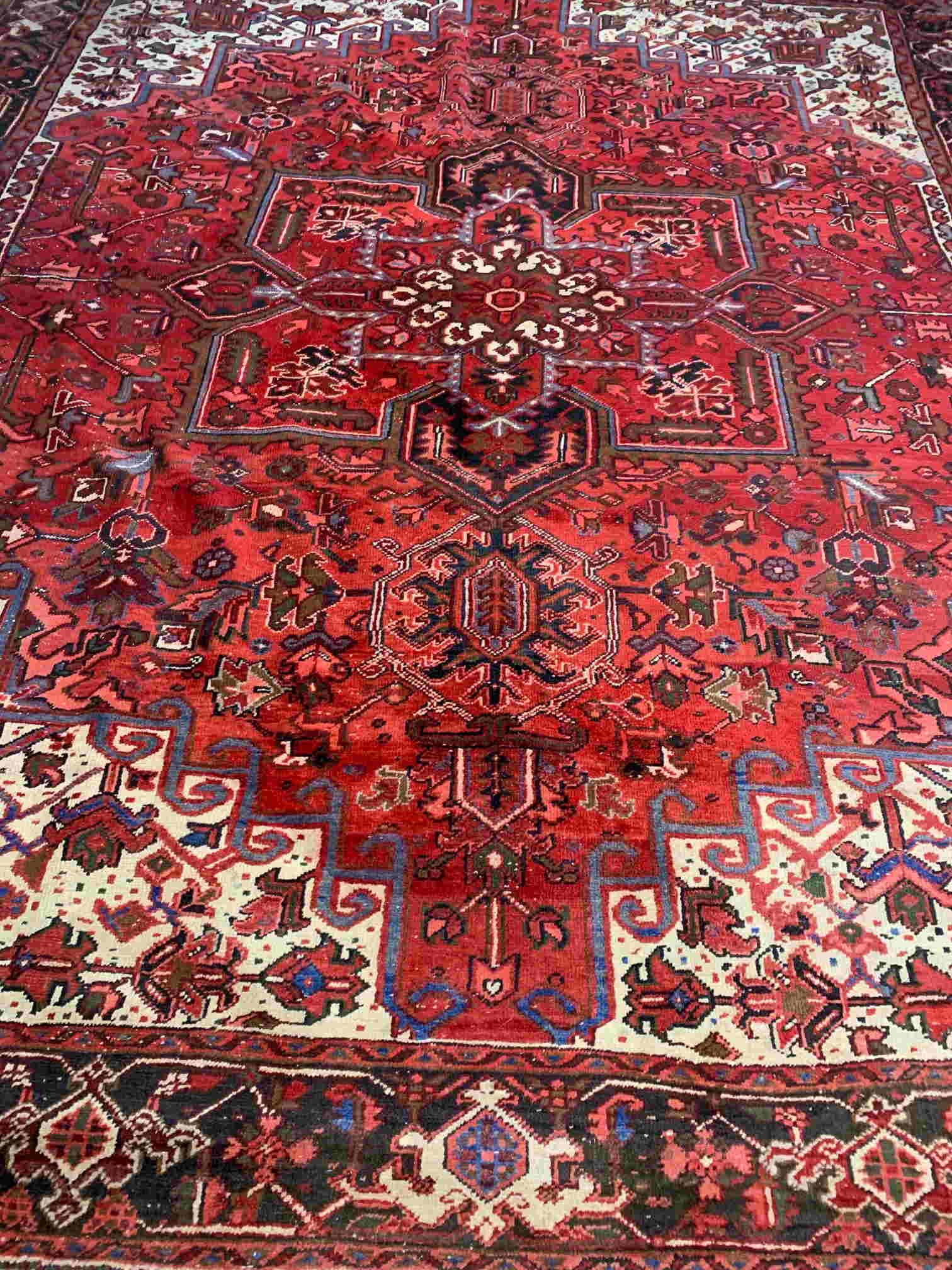 Hand Knotted Persian Heriz Rug 9x12 ft (1 of 11)
