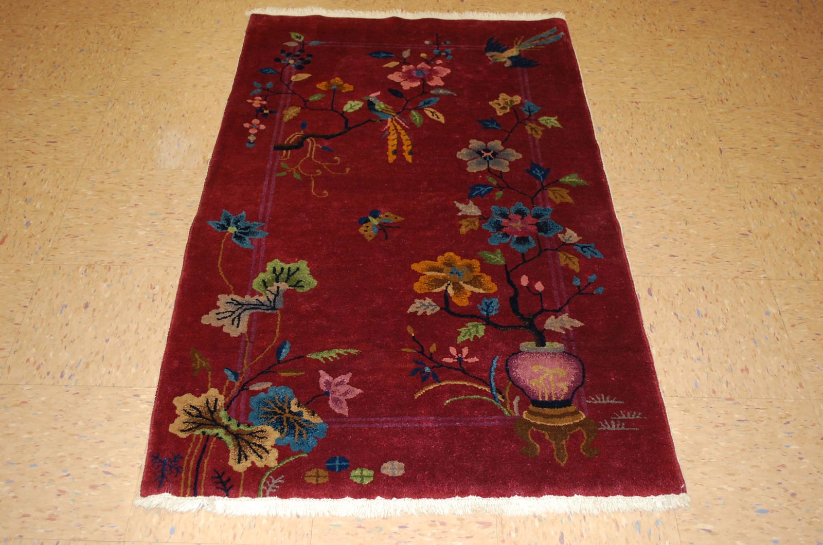 c1920s ANTIQUE MINT ART DECO WALTER NICHOLS CHINESE RUG (1 of 11)
