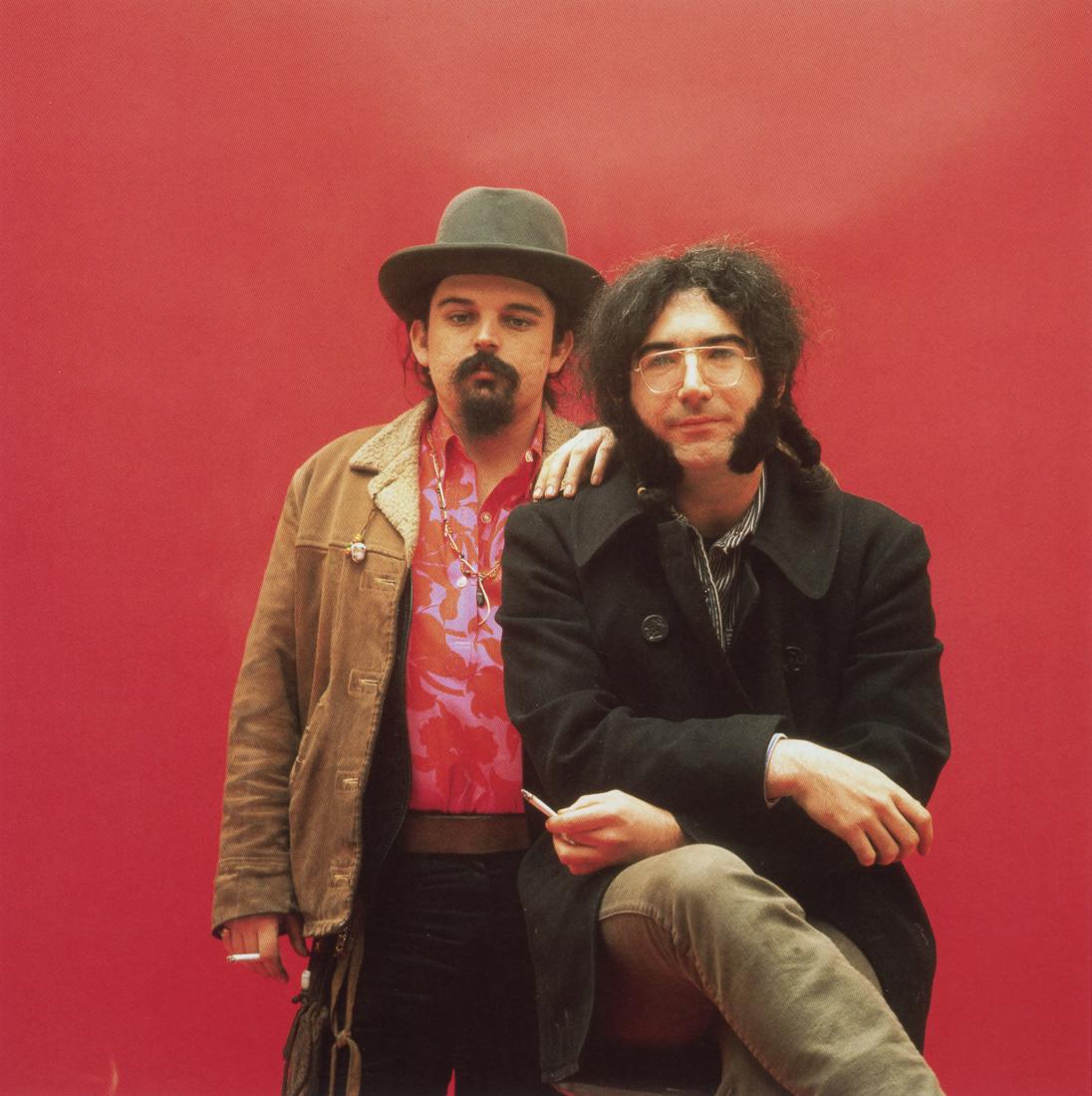JIM MARSHALL - Pigpen And Jerry Garcia, 1967: Artist: Jim Marshall Title: Pigpen And Jerry Garcia, 1967 Medium: Photo Litho, 2009, China Dimensions: 7.95x8" Description: Heat Wax Mounted on 11x14" Conservation Board Artist Bio: James Joseph Marsh