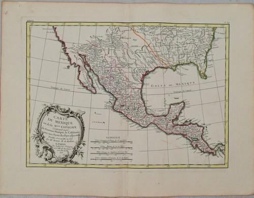 1771 Bonne Map of US South, Mexico and Central America (1 of 1)