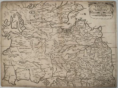 1644 but 1752 Jenner and Hollar Map of the English /: Title: 1644 but 1752 Jenner and Hollar Map of the English / Scottish Border Region -- The North=part of England and the South=part of Scotland Cartographer: Jenner and Hollar Year / Place: 1644 but 17