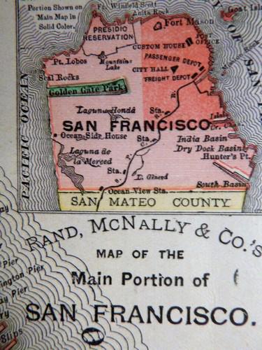 San Francisco 1900: Title/Content of Map: San Francisco 1900 Date Printed: 1900 Material/Medium: Paper Size: 11x14 inches Additional Info: Rand McNally prepared for The Public Ledger, Philadelphia Reserve: $30.00 Shippin
