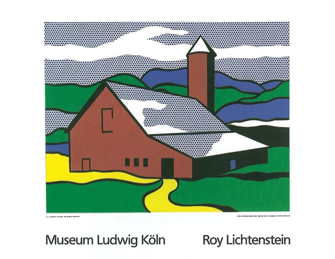 Roy Lichtenstein - Red Barn II (1969) - 1989 Serigraph (1 of 1)