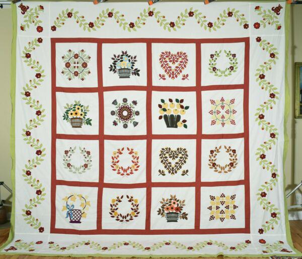 Densely Appliqued Album Quilt Top (1 of 20)