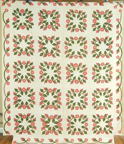 1880's President's Wreath Quilt, Vine Border (1 of 7)