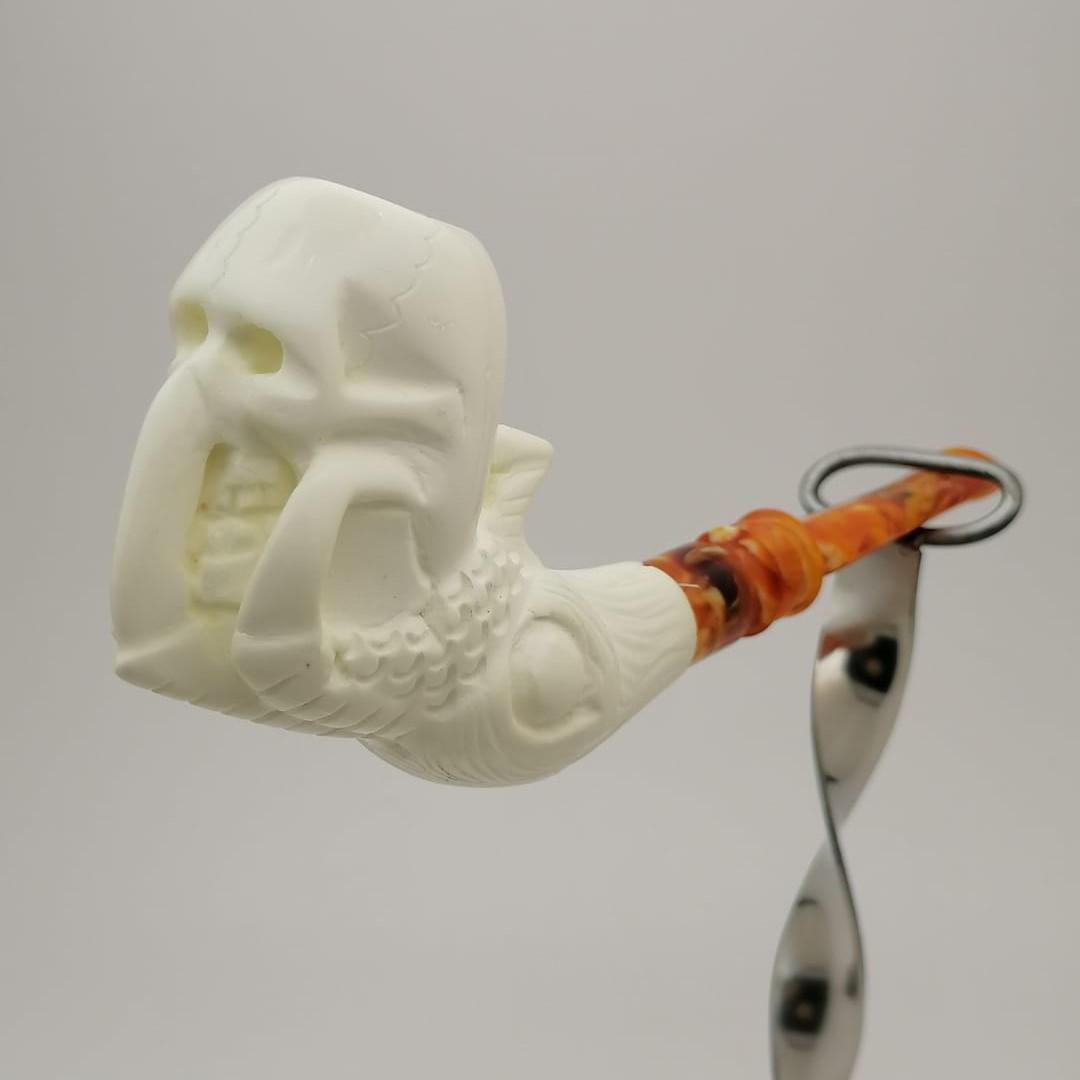Skull Eagle Claw Meerschaum Pipe (1 of 8)