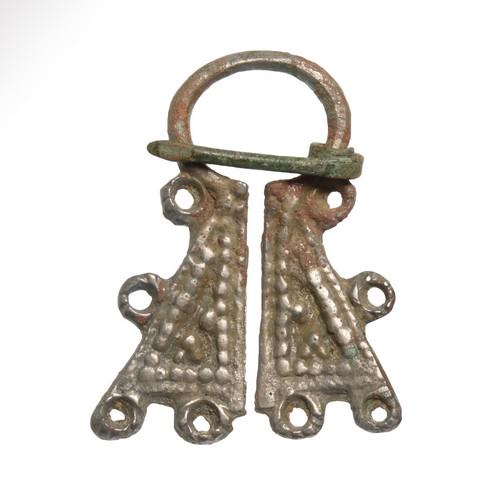 Viking Silver and Bronze Fibula Brooch, c. 1000 A.D. (1 of 5)