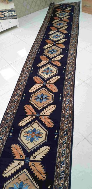 Antique Turkish Kazak Oriental Rug Runner Longest Size (1 of 8)