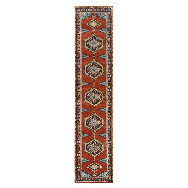 Hand Knotted Brick Red Persian Viss Design Soft Wool (1 of 8)