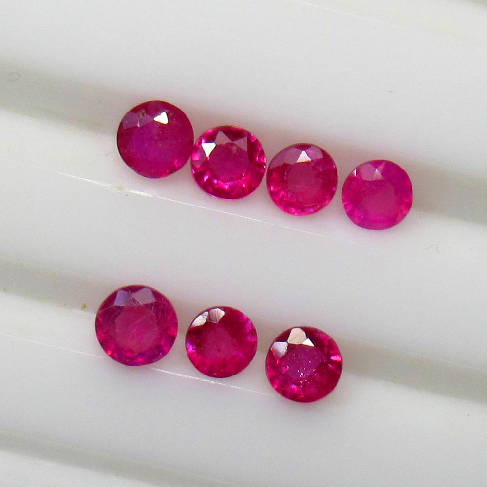 1.66 Ctw Natural 7 Mozambique Red Ruby Jewellery Set (1 of 2)