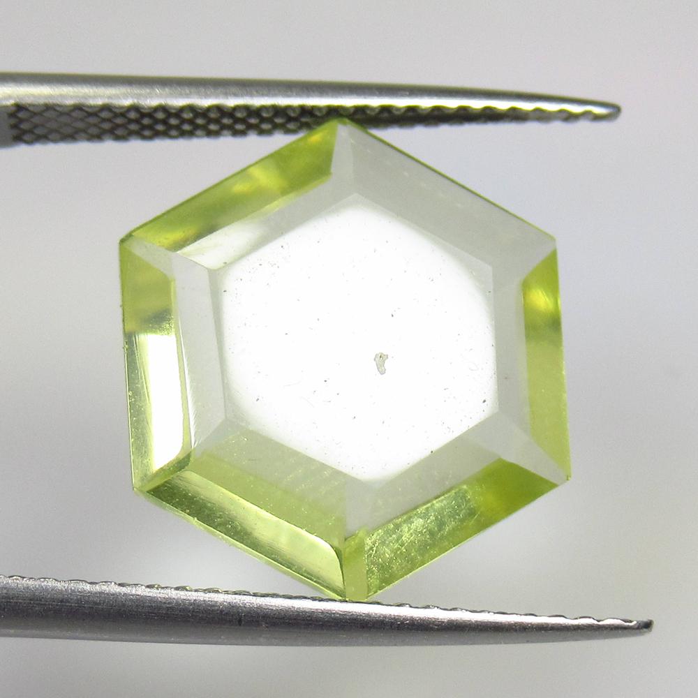 7.18 Ctw Natural Lemon Quartz Hexagon Cut: No Reserve! Title: 7.18 Ctw Natural Lemon Quartz Hexagon Cut Stone Clarity: VVS Gemstones: Lemon Quartz Carat Weights: 7.18 Size/Dimensions: 14.10 x 14.00 x 5.50 mm Additional Information: Good Luster