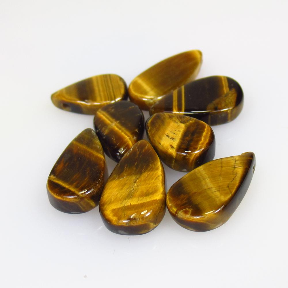18.76 Ctw Natural 8 Tiger's Eye Pear Set (1 of 2)