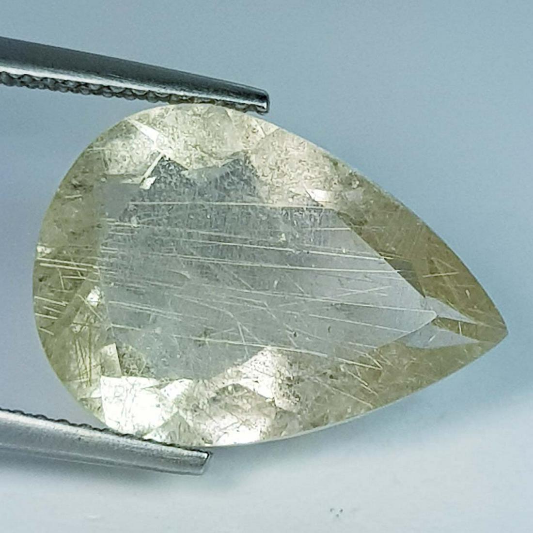 Natural Golden Rutile Quartz Pear Cut 8.17 Ct (1 of 4)