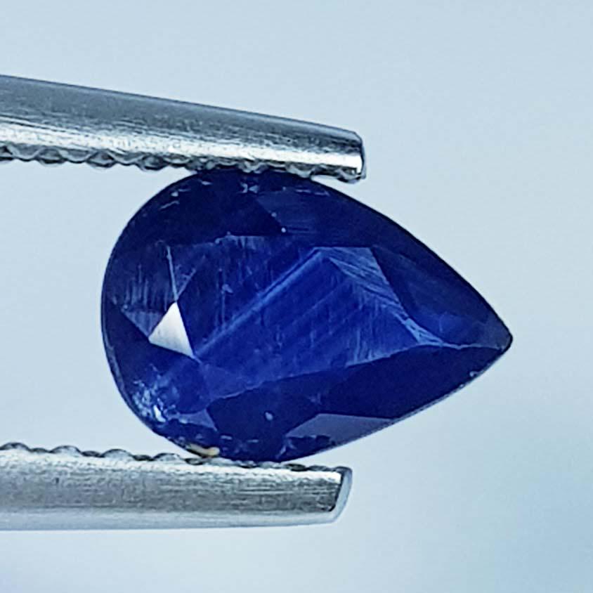0.82 ct Natural Blue Sapphire: No Reserve! Title: 0.82 ct Natural Blue Sapphire Color/Clarity: VS Carat Weight: 0.82 Size/Dimensions: 7.00 x 5.00 x 2.70 Additional Information: Pear - Burma Shipping: Domestic: Flat-rate of $7.00